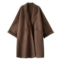 Mackenzie™ | Abrigo largo de mezcla de lana oversize con solapas