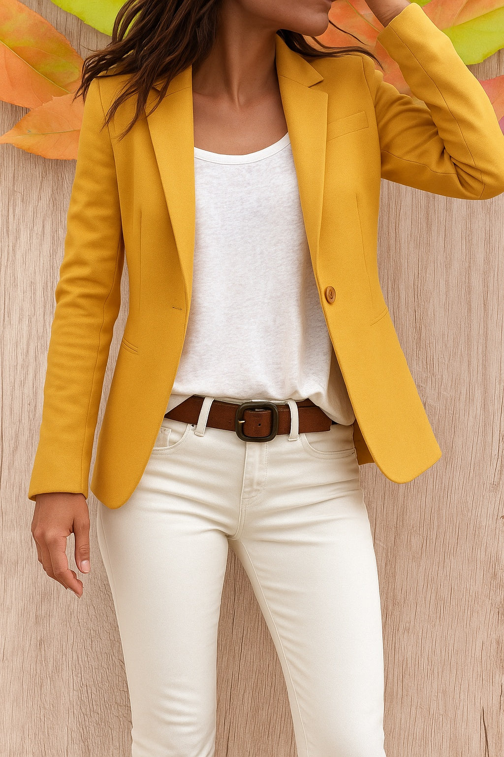 Sophia™ | Blazer entallada con solapas y bolsillos