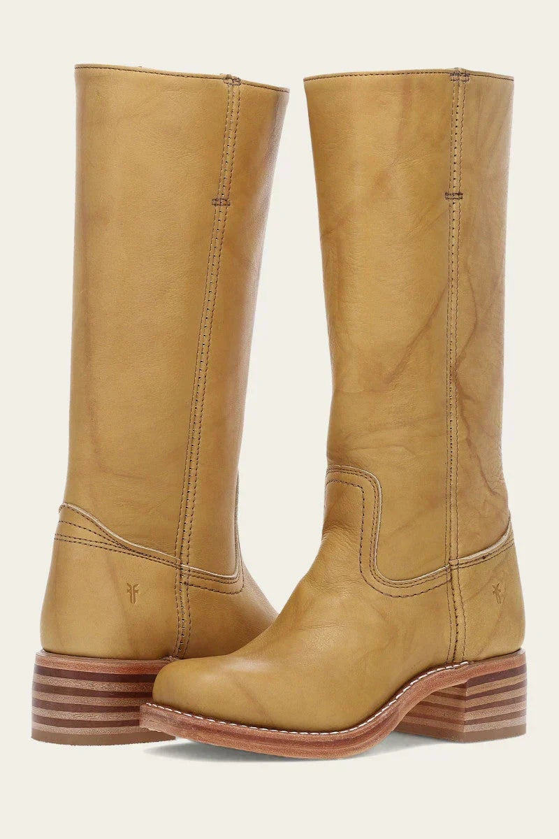 Erin™ | Botas cowboy de piel de caña alta con tacón