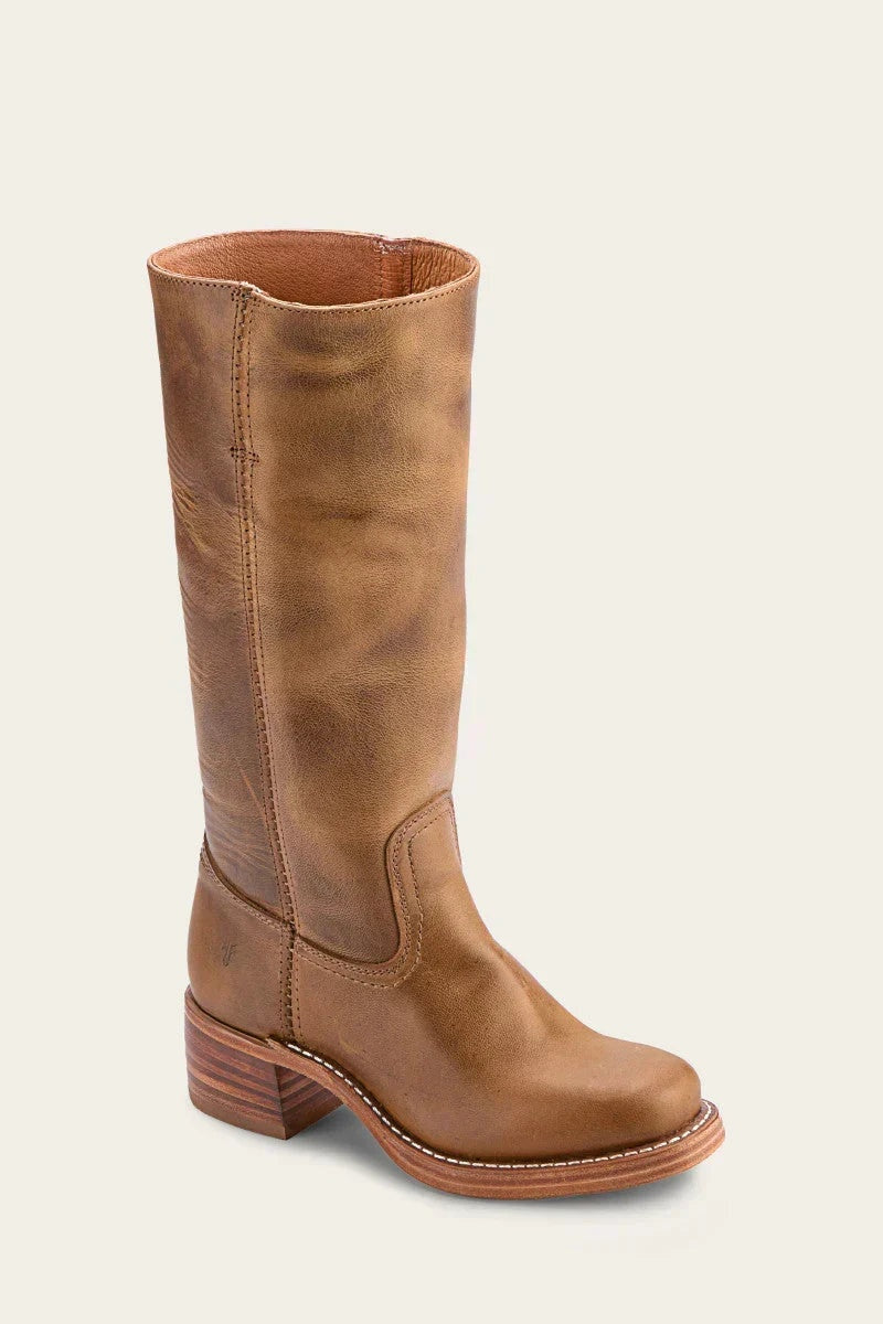 Erin™ | Botas cowboy de piel de caña alta con tacón