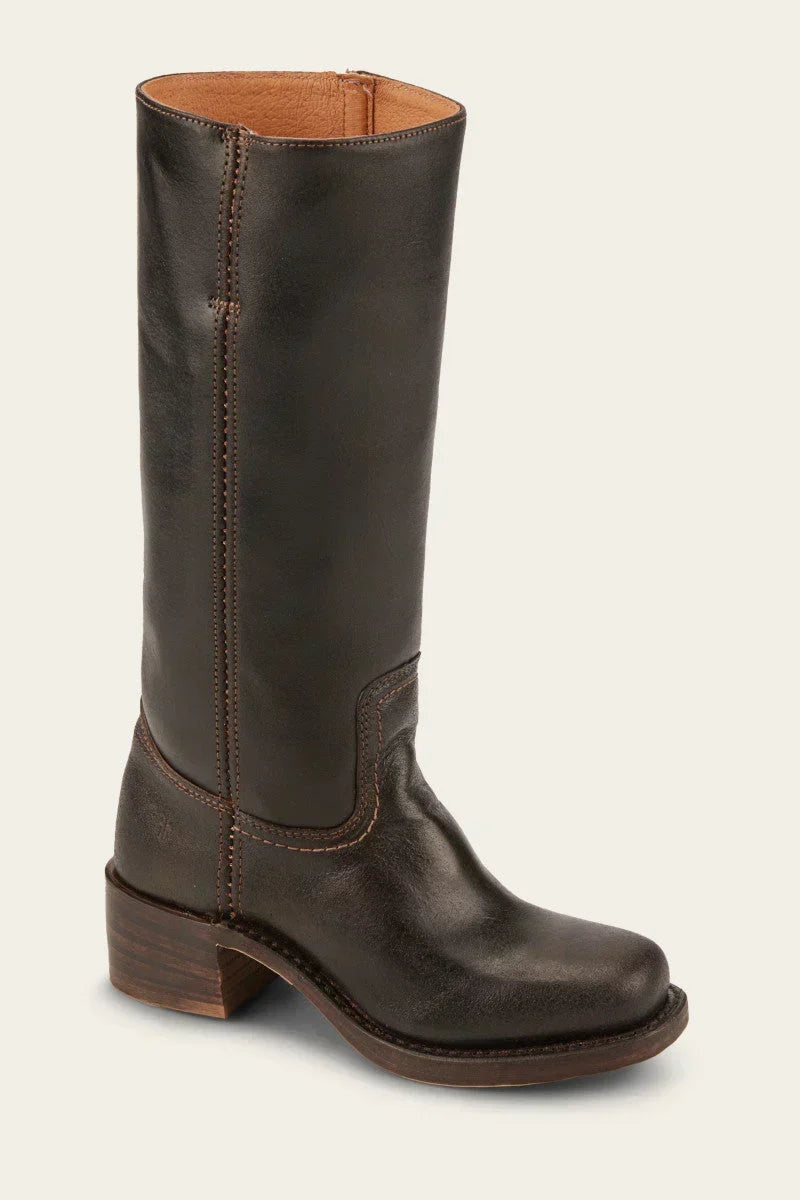 Erin™ | Botas cowboy de piel de caña alta con tacón