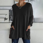 Grace™ | Camiseta oversize de manga larga con bolsillos