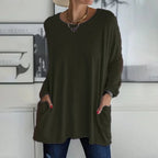 Grace™ | Camiseta oversize de manga larga con bolsillos
