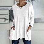 Grace™ | Camiseta oversize de manga larga con bolsillos