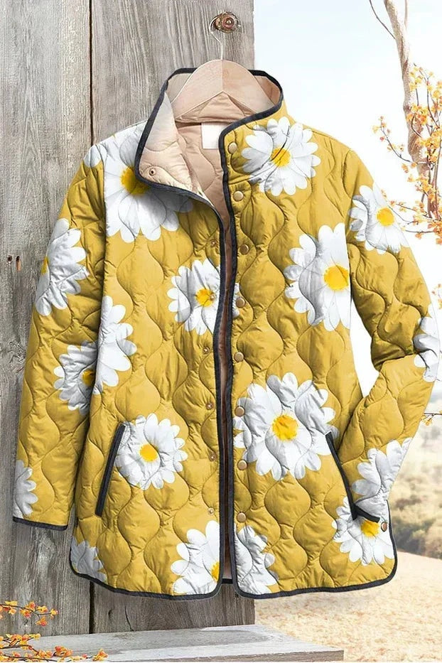 Olivia™ | Chaqueta acolchada de entretiempo con patchwork floral
