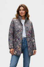 Olivia™ | Chaqueta acolchada de entretiempo con patchwork floral