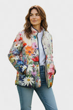 Olivia™ | Chaqueta acolchada de entretiempo con patchwork floral