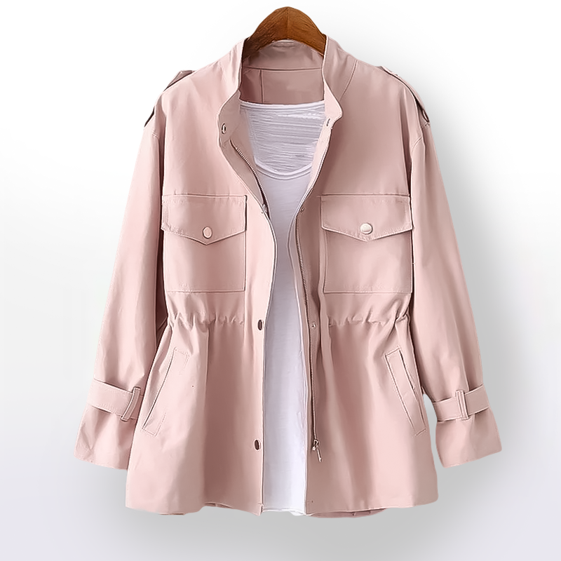 Maggie™ | Chaqueta militar corta con cintura ajustable