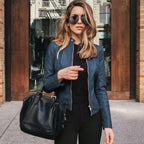 Nadia™ | Chaqueta motera de mujer de polipiel ajustada