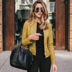 Nadia™ | Chaqueta motera de mujer de polipiel ajustada
