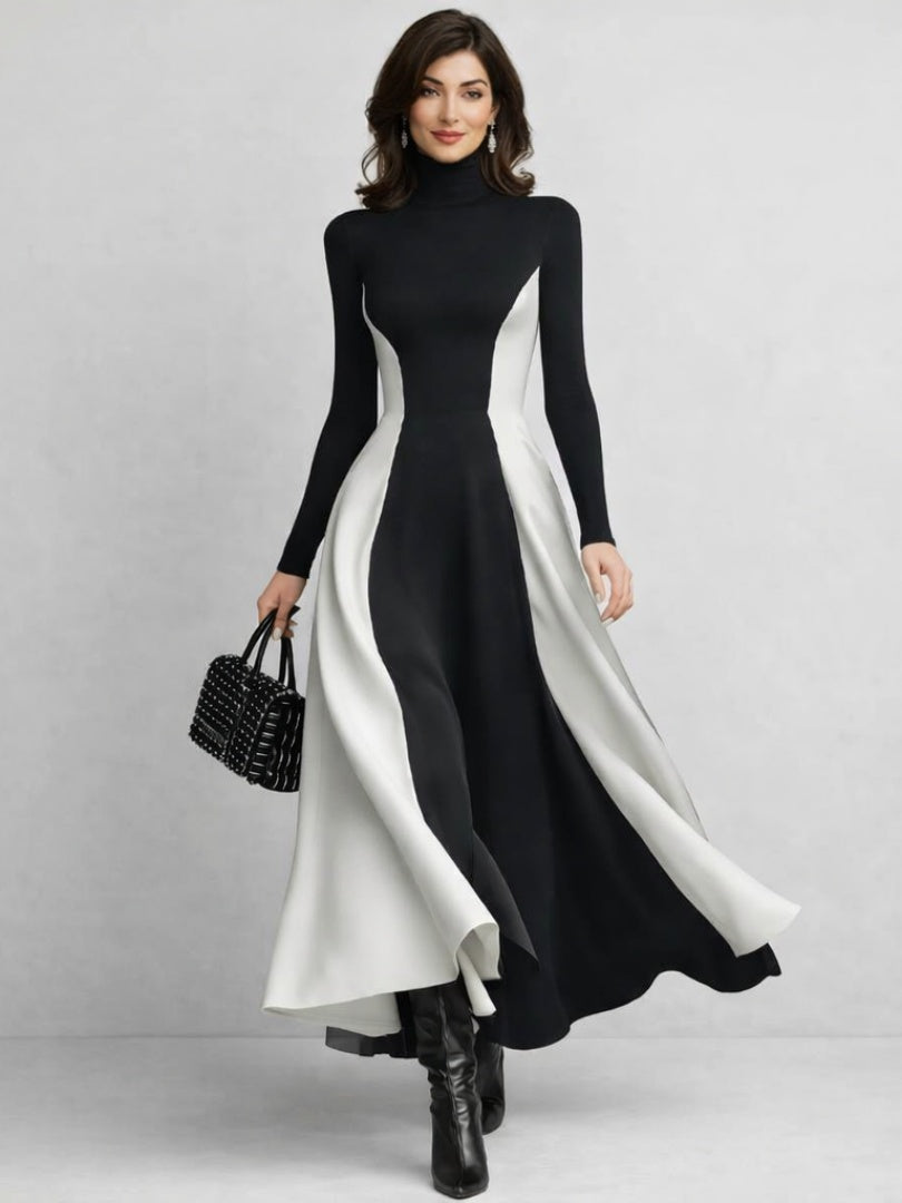 Juliana™ | Vestido largo de invierno con cuello alto y manga larga