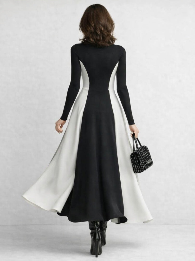 Juliana™ | Vestido largo de invierno con cuello alto y manga larga