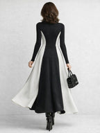 Juliana™ | Vestido largo de invierno con cuello alto y manga larga