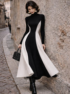 Juliana™ | Vestido largo de invierno con cuello alto y manga larga