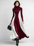 Juliana™ | Vestido largo de invierno con cuello alto y manga larga