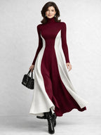 Juliana™ | Vestido largo de invierno con cuello alto y manga larga