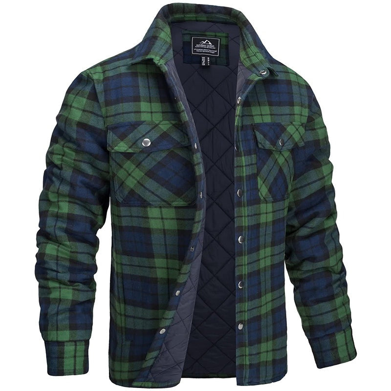 Ian™ | Sobrecamisa de franela de cuadros acolchada