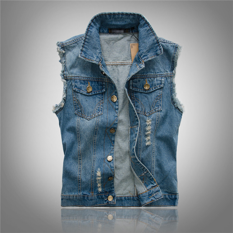 Emmett™ | Chaleco vaquero biker con botones dorados