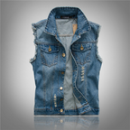 Emmett™ | Chaleco vaquero biker con botones dorados