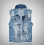 Emmett™ | Chaleco vaquero biker con botones dorados