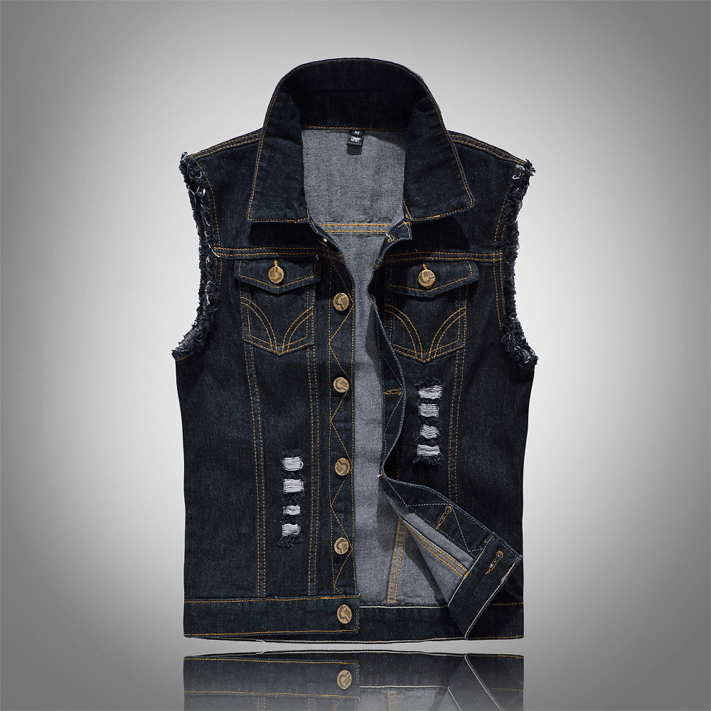 Emmett™ | Chaleco vaquero biker con botones dorados
