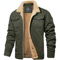 Walter™ | Chaqueta militar con forro de borreguito y bolsillos