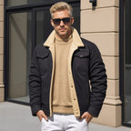 Walter™ | Chaqueta militar con forro de borreguito y bolsillos