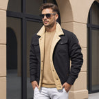 Walter™ | Chaqueta militar con forro de borreguito y bolsillos