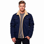 Walter™ | Chaqueta militar con forro de borreguito y bolsillos
