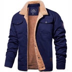 Walter™ | Chaqueta militar con forro de borreguito y bolsillos
