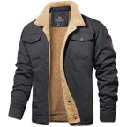 Walter™ | Chaqueta militar con forro de borreguito y bolsillos