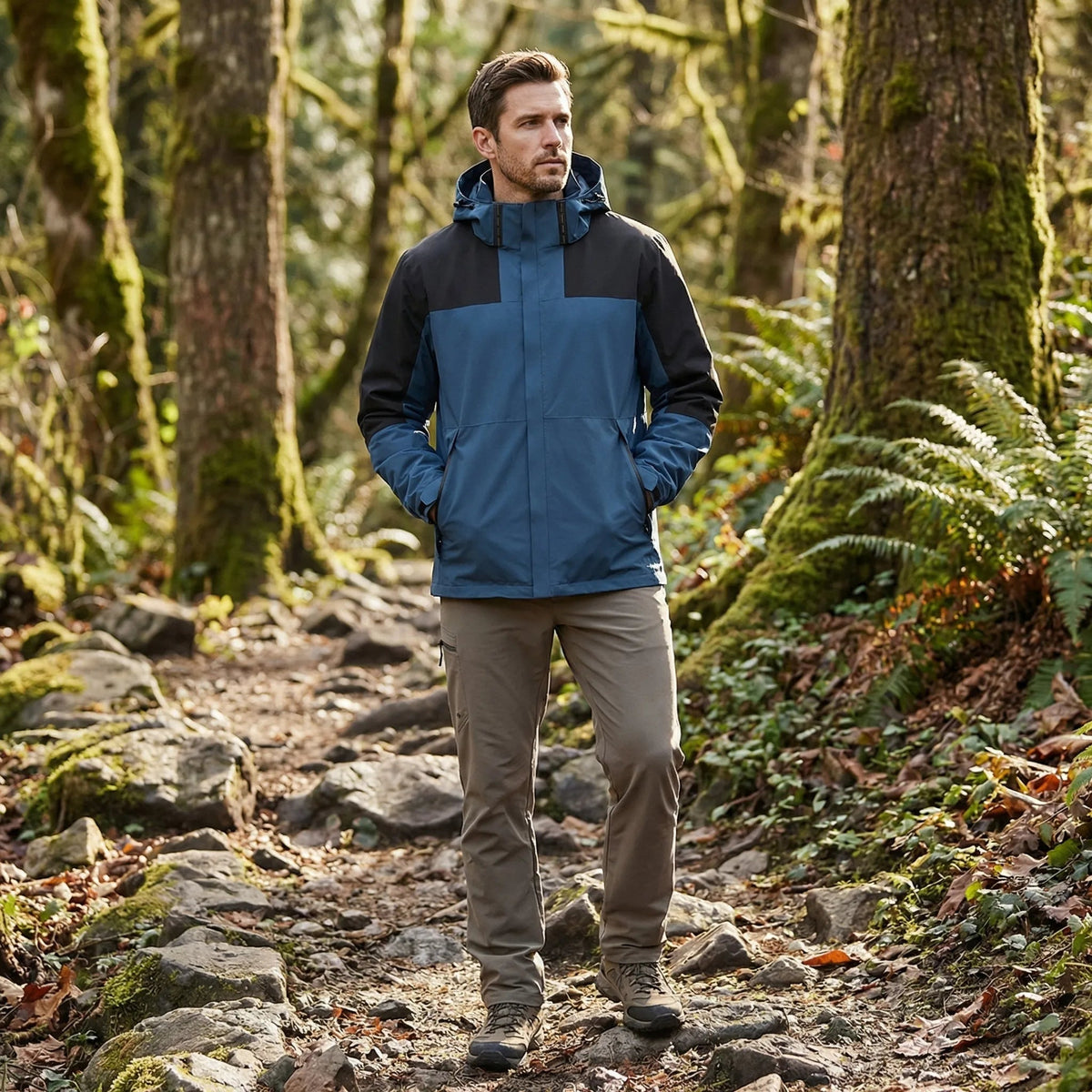 Nathaniel™ | Chubasquero impermeable de hombre con capucha