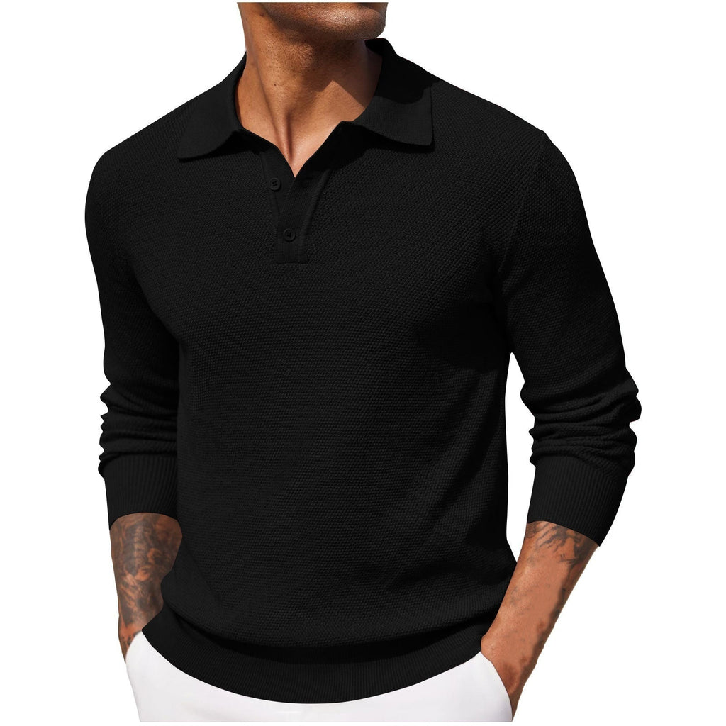 Weston™ | Polo de manga larga en punto texturizado