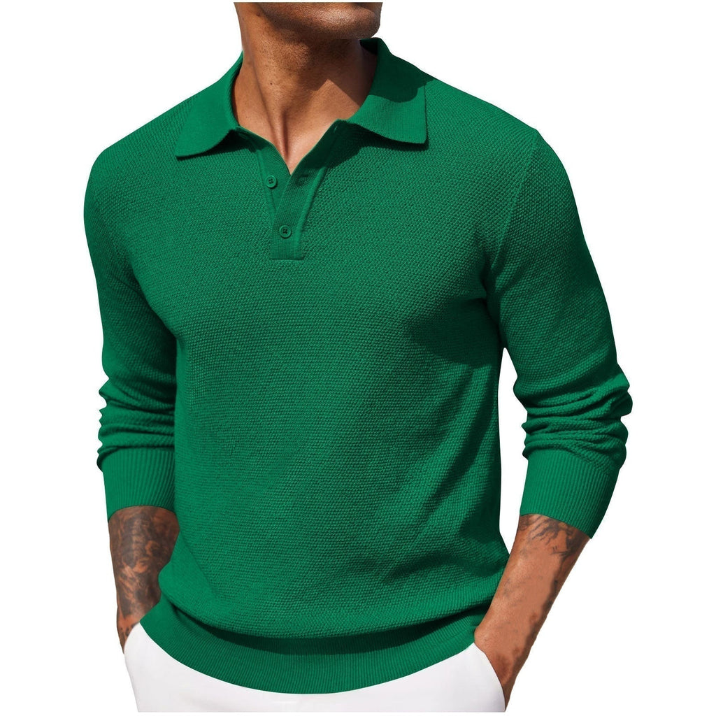 Weston™ | Polo de manga larga en punto texturizado