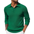 Weston™ | Polo de manga larga en punto texturizado