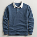 Graham™ | Polo de punto de manga larga con cuello en contraste