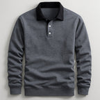 Graham™ | Polo de punto de manga larga con cuello en contraste