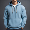 Aiden™ | Sudadera de punto gofrado con capucha y media cremallera