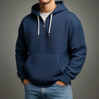 Aiden™ | Sudadera de punto gofrado con capucha y media cremallera