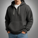 Aiden™ | Sudadera de punto gofrado con capucha y media cremallera