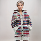 Allison™ | Jersey largo de rayas jacquard con capucha