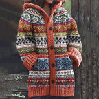 Allison™ | Jersey largo de rayas jacquard con capucha