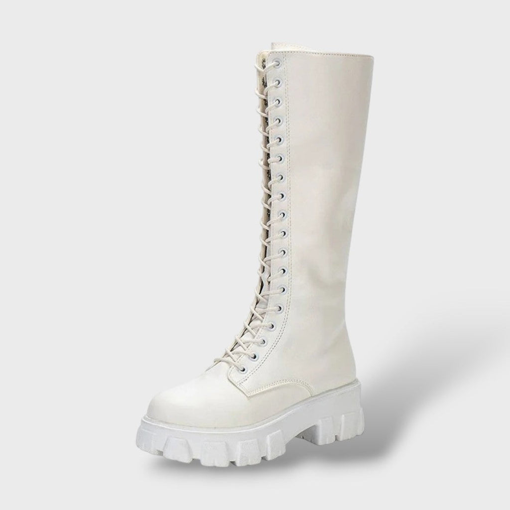 Kelsey™ | Botas militares altas con cordones y plataforma