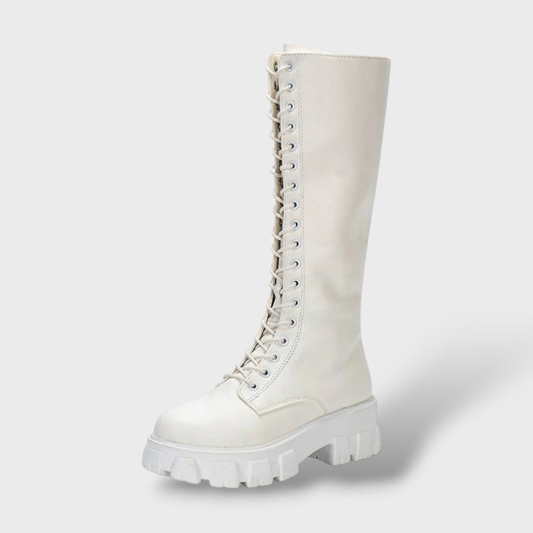 Kelsey™ | Botas militares altas con cordones y plataforma