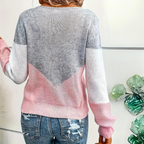 Jenna™ | Jersey de punto bicolor con detalle calado