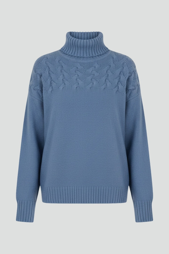 Nora™ | Jersey oversize de cuello alto con ochos