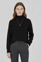 Nora™ | Jersey oversize de cuello alto con ochos