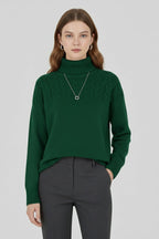 Nora™ | Jersey oversize de cuello alto con ochos