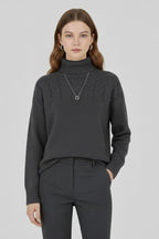 Nora™ | Jersey oversize de cuello alto con ochos