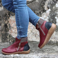 Maggie™ | Botines planos con cremallera lateral y punta redonda